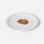 Orange Pumpkin Kitty Cat Magic Oversifizierter T - Pappteller (Schrägansicht)