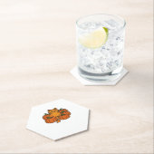 Orange Pumpkin Kitty Cat Magic Oversifizierter T - Untersetzer (Vor Ort)