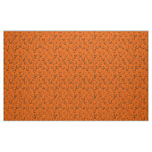Orange Pumpkin lächelt glücklich Halloween Moderne Stoff (Fat Quarter (45,7 x 55,9 cm))