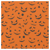 Orange Pumpkin lächelt glücklich Halloween Moderne Stoff (Nahaufnahme)