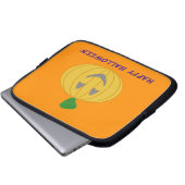Orange Pumpkin Laptopschutzhülle (Vorne Knopf)