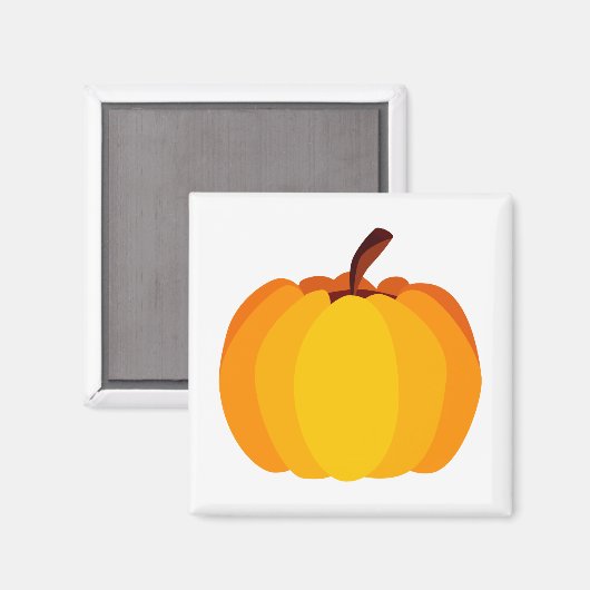 Orange Pumpkin Magnet (Vorderseite/Rückseite)