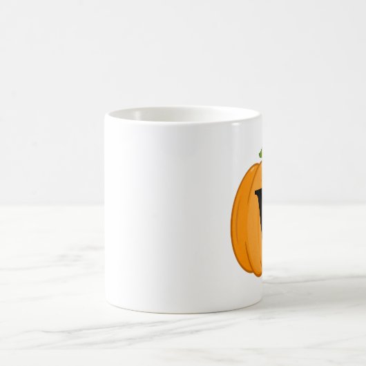 Orange Pumpkin Monogram Kaffeetasse (Mittel)