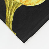 Orange Pumpkin: Nahtloses Wasserfarbmuster. Fleecedecke (Ecke)