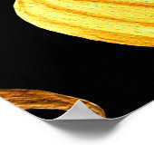 Orange Pumpkin: Nahtloses Wasserfarbmuster. Poster (Ecke)