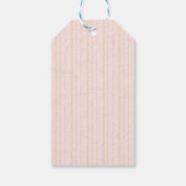 Orange Pumpkin on Pink and Gold Streifen Geschenkanhänger (Rückseite)