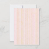 Orange Pumpkin on Pink and Gold Stripes STD Save The Date (Rückseite)