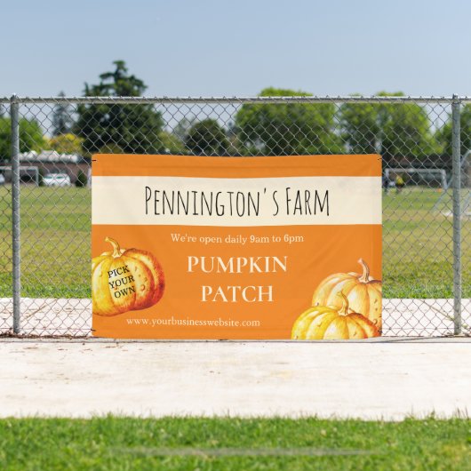 Orange Pumpkin Patch Farm Banner (InSitu)