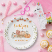 Orange Pumpkin Patch Herbst Geburtstag Pappteller (Party)