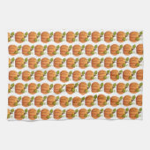 Orange Pumpkin Pattern Geschirrtuch (Horizontal)