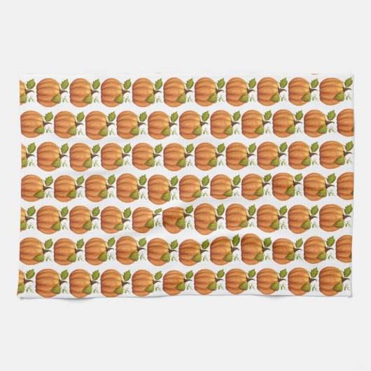 Orange Pumpkin Pattern Geschirrtuch (Horizontal)
