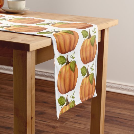 Orange Pumpkin Pattern Kurzer Tischläufer (Beispiel)