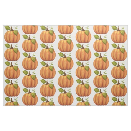Orange Pumpkin Pattern Stoff (Fat Quarter (45,7 x 55,9 cm))