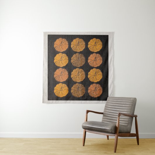 Orange Pumpkin Pattern Wandteppich (Beispiel)
