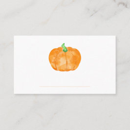 Orange Pumpkin-Platzkarte für Erntedank Platzkarte