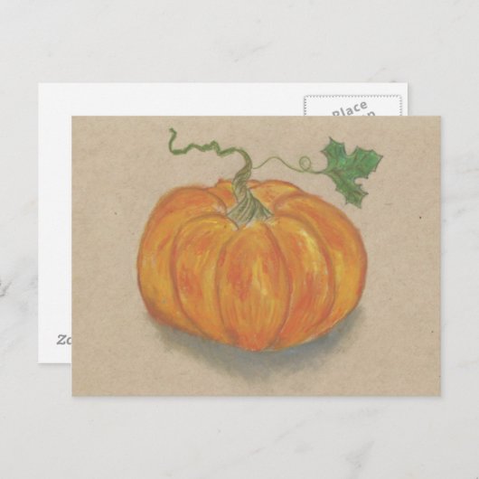 Orange Pumpkin Postkarte (Vorne/Hinten)