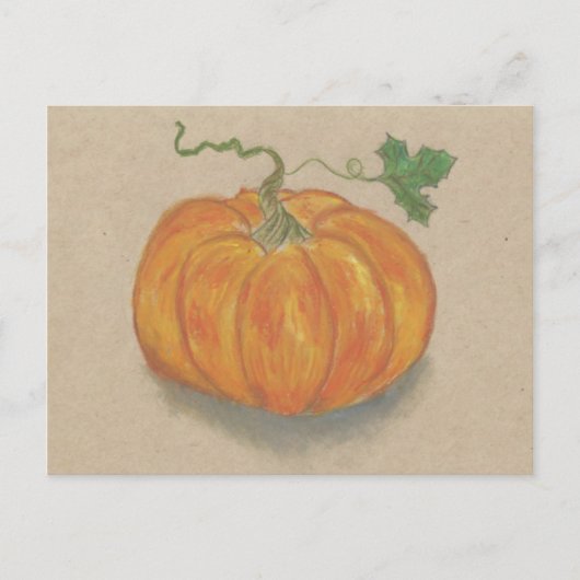 Orange Pumpkin Postkarte (Vorderseite)