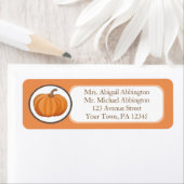 Orange Pumpkin Rücksendeadressen-Aufklebers (Insitu)
