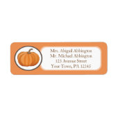 Orange Pumpkin Rücksendeadressen-Aufklebers (Vorne)