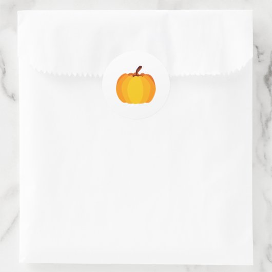 Orange Pumpkin Runder Aufkleber (Tasche)