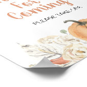 Orange Pumpkin Rustic Floral Vielen Dank für Ihren Poster (Ecke)