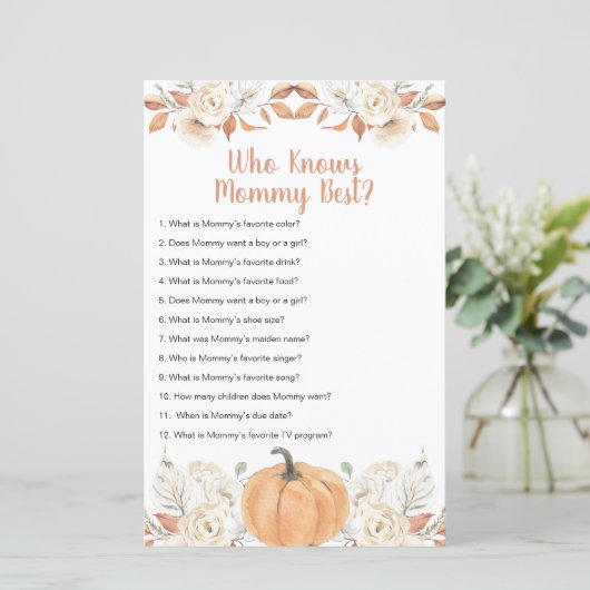 Orange Pumpkin rustikale Flora, die Mommy am beste (Stehend Vorderseite)