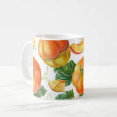 Orange Pumpkin: Sommer-Herbst Gemüsemuster. Kaffeetasse (Vorderseite Links)