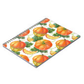 Orange Pumpkin: Sommer-Herbst Gemüsemuster. Notizblock (Linke Seite)