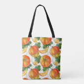 Orange Pumpkin: Sommer-Herbst Gemüsemuster. Tasche (Rückseite)