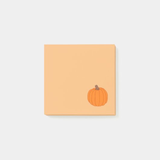 Orange Pumpkin Sticknotes Post-it Klebezettel (Vorderseite)