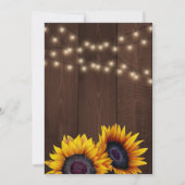 Orange Pumpkin Sunflowers Barn Wood Baby Dusche Einladung (Rückseite)