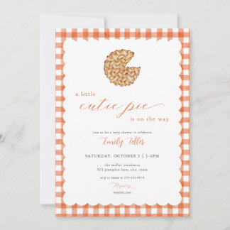 Orange Pumpkin Süsse Pie Baby Dusche Einladung