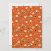 Orange Pumpkin Teapot Fall Bridal Tee Einladung (Rückseite)