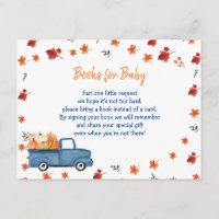 Orange Pumpkin Truck Baby Books Insert Card