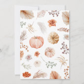 Orange Pumpkin Truck Baby Dusche Einladung (Rückseite)