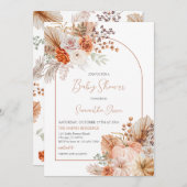 Orange Pumpkin Truck Baby Dusche Einladung (Vorne/Hinten)