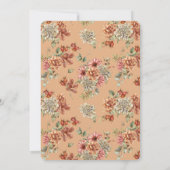 Orange Pumpkin & White Dahlia Virtual Baby Dusche Einladung (Rückseite)