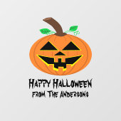 Orange Pumpkin Window Clying Fensteraufkleber (Blatt)