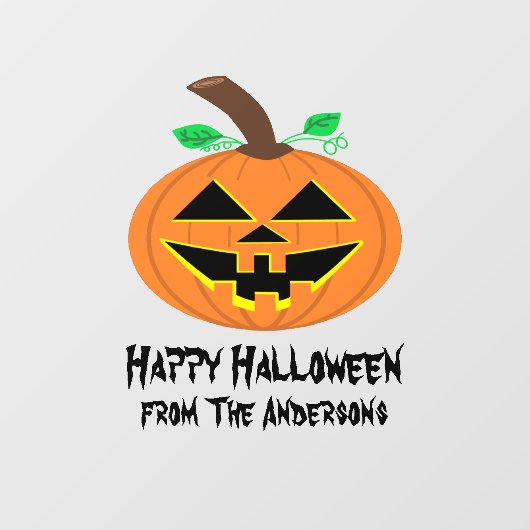 Orange Pumpkin Window Clying Fensteraufkleber (Blatt)