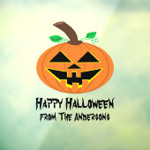 Orange Pumpkin Window Clying Fensteraufkleber (Blatt 3)