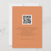 Orange Pumpkins Autumn Florals QR Code Wedding Inv Einladung (Rückseite)