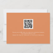 Orange Pumpkins Autumnal Florals QR Code Wedding Save The Date (Rückseite)