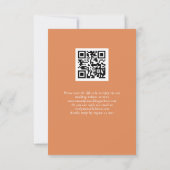 Orange Pumpkins Fall Florals Script QR Code RSVP Karte (Rückseite)