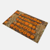 Orange Pumpkins für Halloween und/oder Erntedank Fußmatte (Schrägansicht)