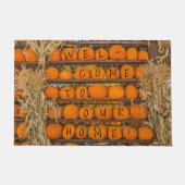 Orange Pumpkins für Halloween und/oder Erntedank Fußmatte (Vorderseite)
