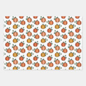 Orange Pumpkins Ghosts Halloween Mixed Patterns Geschenkpapier Set (Vorderseite 3)