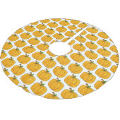 Orange Pumpkins Halloween-Baumrock Polyester Weihnachtsbaumdecke (Schrägansicht)