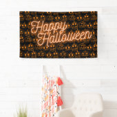 Orange Pumpkins Halloween Pattern Banner (Insitu)