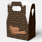 Orange Pumpkins Halloween Pattern Geschenkschachtel (Geöffnet)