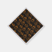 Orange Pumpkins Halloween Pattern Serviette (Ecke)